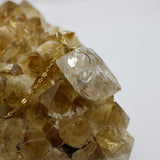 Herkimer Large Stone 14K Gold Necklace