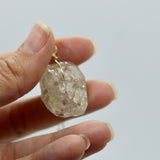 Herkimer Large Stone 14K Gold Necklace