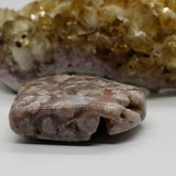 Crystals ~ Pink Amethyst + Pink Flower Agate Heart 114 grams