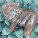 Moonstone Elephant Carving – Crystal for Intuition, Healing & Wise Energy