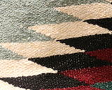 Sage Thick Mexican Blanket Aztec Diamond Design
