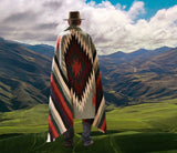 Sage Thick Mexican Blanket Aztec Diamond Design
