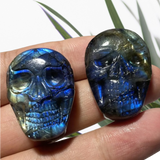 Crystals~ Labradorite Flat Skull Carving