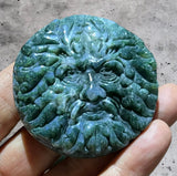Crystals ~ Moss Agate Man on the Moon 60.9g