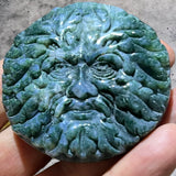 Crystals ~ Moss Agate Man on the Moon 60.9g