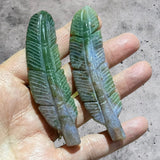 Crystals ~ Moss Agate Reiki Feathers