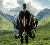 Blue Eagle Thick Mexican Blanket Design