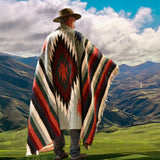 Sage Thick Mexican Blanket Aztec Diamond Design