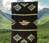 Blue Eagle Thick Mexican Blanket Design