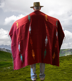 Wine Thunderbird Mexican Blanket