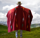 Wine Thunderbird Mexican Blanket