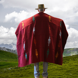 Wine Thunderbird Mexican Blanket