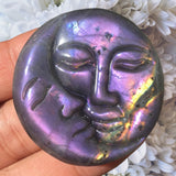 Crystals~ Labradorite Purple Flash Eclipse Carving