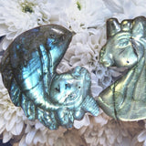 Crystals~ Labradorite Unicorn Carving
