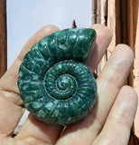 Crystals ~ Moss Agate Conch 45g