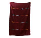 Wine Thunderbird Mexican Blanket
