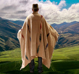 Tan Thunderbird Mexican Blanket