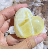 Crystals ~ Honeycomb Calcite Heart 78g