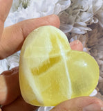 Crystals ~ Honeycomb Calcite Heart 78g