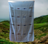 Baby Blue Thunderbird Mexican Blanket
