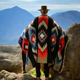 Multi Thick Mexican Blanket Aztec Diamond Design