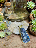 Beaded Chain ~ Goddess Quan Yin Labradorite Pendant + Labradorite Beaded Chain - Pre Order Only!