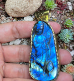Beaded Chain ~ Goddess Quan Yin Labradorite Pendant + Labradorite Beaded Chain - Pre Order Only!