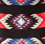 Multi Thick Mexican Blanket Aztec Diamond Design
