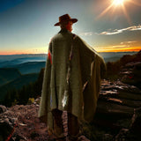 Olive Green Thunderbird Mexican Blanket