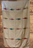 White Thunderbird Mexican Blanket