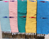 Teal Green Thunderbird Mexican Blanket