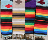 Gold Thick Mexican Blanket Aztec Diamond Design