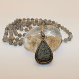 Mala ~ Labradorite Mala with Buddha Pendant - PREORDER ONLY!