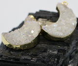 Druzy Quartz Crystal Necklace 14K Gold
