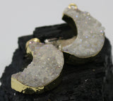 Druzy Quartz Crystal Necklace 14K Gold