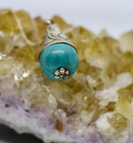 Tibetan Tear Drop Turquoise Sterling Silver Necklace