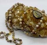 Mala ~ Ancient Fossil with Citrine adorned with Ganesh - PREORDER ONLY!