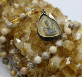Mala ~ Ancient Fossil with Citrine adorned with Ganesh - PREORDER ONLY!