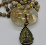Mala ~ Ancient Fossil with Citrine adorned with Ganesh - PREORDER ONLY!