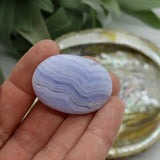 Precious Gemstones-Blue Lace Agate Cabochon 8.5g-42 ct