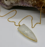 Moonstone Arrowhead 14K Gold Necklace PRE ORDER ONLY