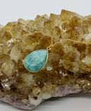 Amazonite Tear Drop Necklace 14K Gold PRE ORDER ONLY!
