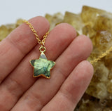Labradorite Star Necklace in 14K Gold – Celestial Jewelry for Intuition, Protection & Transformation