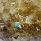Labradorite Star Necklace in 14K Gold – Celestial Jewelry for Intuition, Protection & Transformation