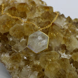 Moonstone Hexagon 14K Gold Necklace PRE ORDER ONLY!