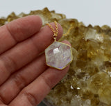 Moonstone Hexagon 14K Gold Necklace PRE ORDER ONLY!