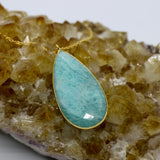 Amazonite Tear Drop Necklace 14K Gold PRE ORDER ONLY!