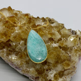 Amazonite Tear Drop Necklace 14K Gold PRE ORDER ONLY!