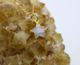 Moonstone Wish Upon a Star 14K Gold Necklace - Wish Upon a Star Pendant Necklaces | Meaningful Gifts for Dreamers