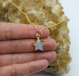 Moonstone Wish Upon a Star 14K Gold Necklace - Wish Upon a Star Pendant Necklaces | Meaningful Gifts for Dreamers